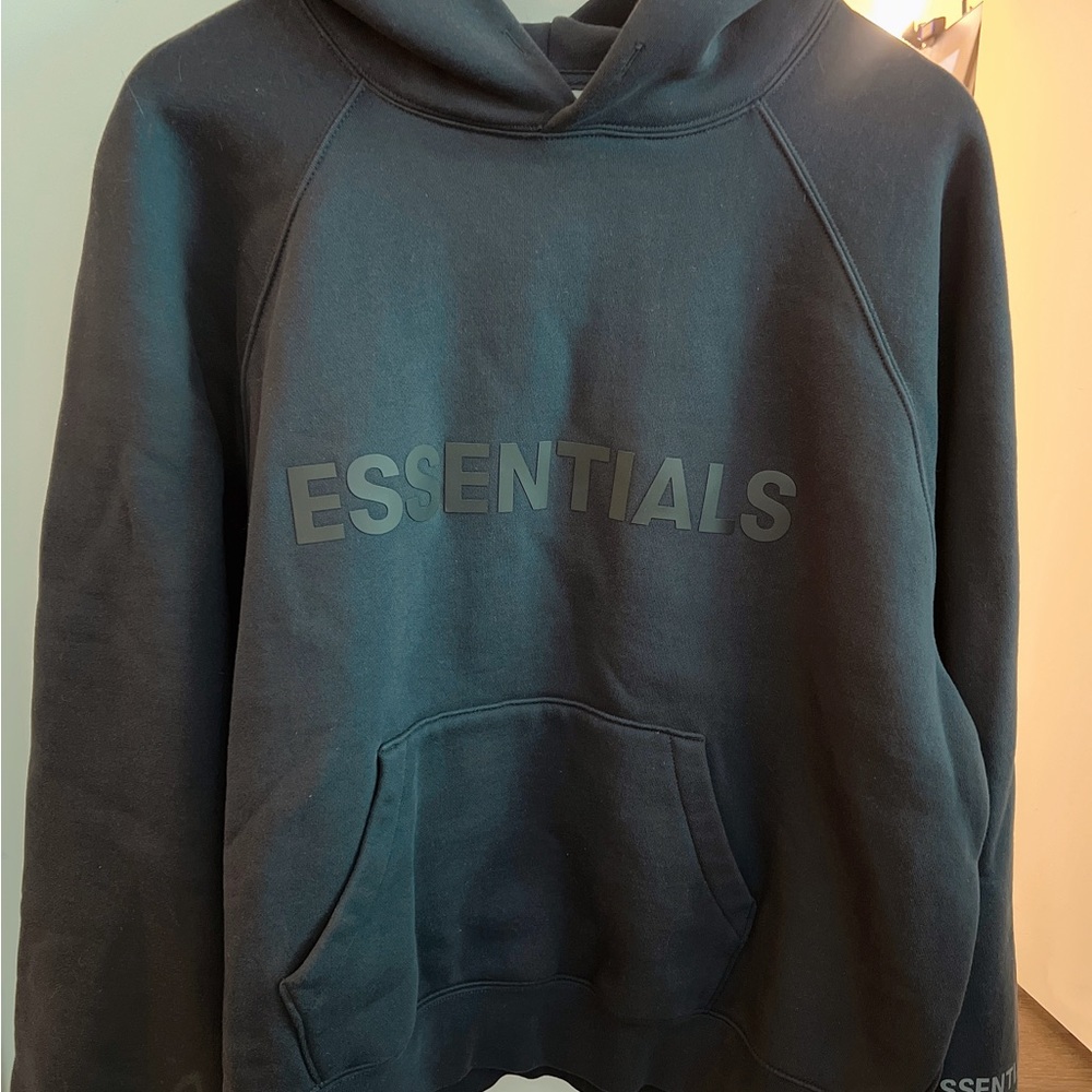 Navy blue oversized sweater hoodie，only wear 2times